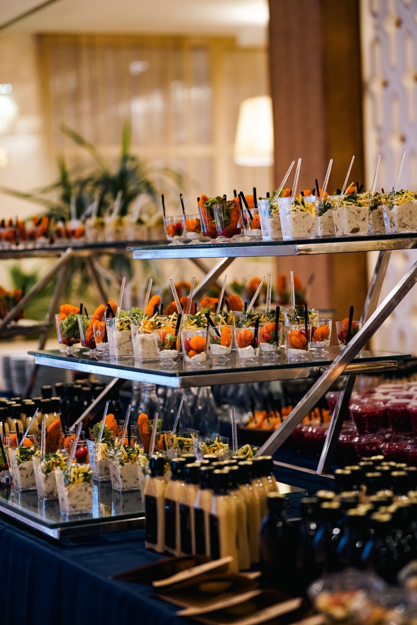 The Yalda reception on tiered stands before the doors opened
